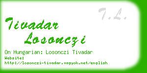 tivadar losonczi business card